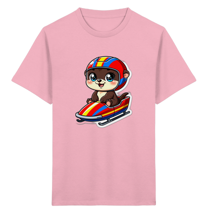 Otter im Bob – Kinder Bio-T-Shirt