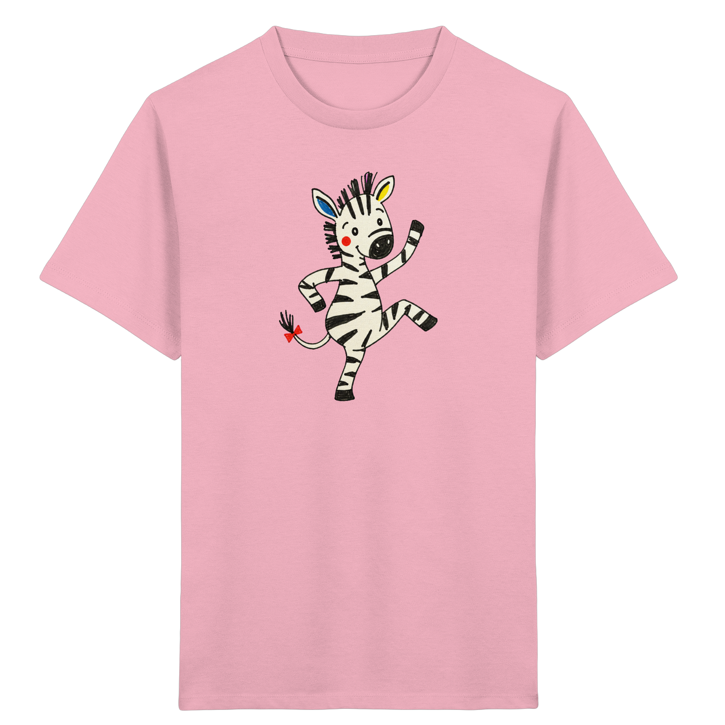 Fröhliches tanzendes Zebra Kinder T-Shirt - Kinder Bio T-Shirt