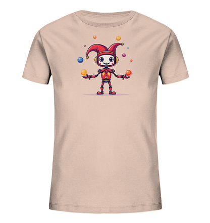 Kinder T-Shirt | Roboter-Narr jongliert bunte Bälle - Kinder Bio T-Shirt