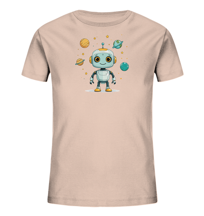 Kinder-T-Shirt | Galaktischer Roboter mit Sternen - Kinder Bio T-Shirt