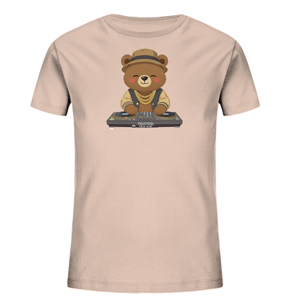 Bären-DJ mit Goldketten Motiv auf Kinder T-Shirt