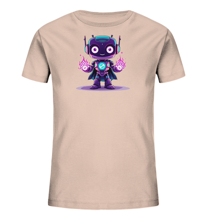 Onlineshop Shirts für Kinder - Das Bild zeigt ein Kinder-T-Shirt in einem erdigen Ocker-Braun-Ton. Auf der Vorderseite ist eine detaillierte Grafik einer cartoonartigen Maus zu sehen, die aufrecht sitzt und ein freundliches Lächeln zeigt. Neben der Maus steht die Zahl '6', die in einem passenden Braunton gestaltet ist. Über der Maus schwebt eine kleine Biene, was dem Design eine spielerische Note verleiht und es ideal für den sechsten Geburtstag oder einfach für Maus-Liebhaber macht.