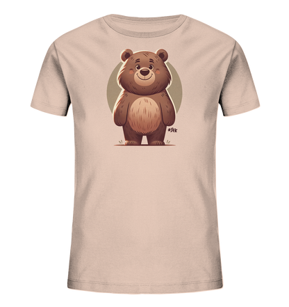 Kinder-T-Shirt mit lächelndem braunem Bären