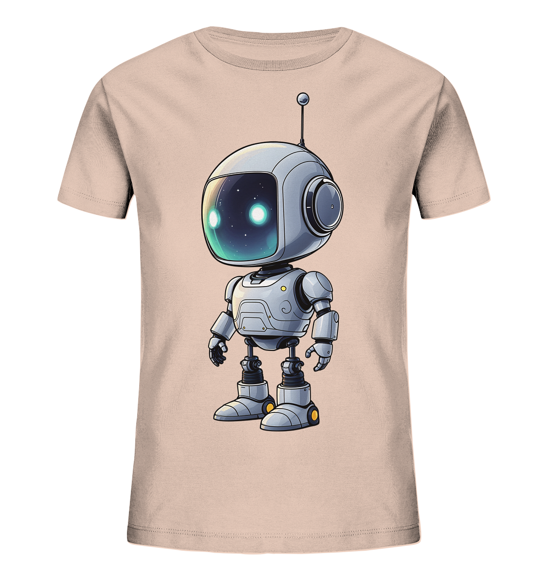 Kinder T-Shirt – Roboter Kopf voller Sterne