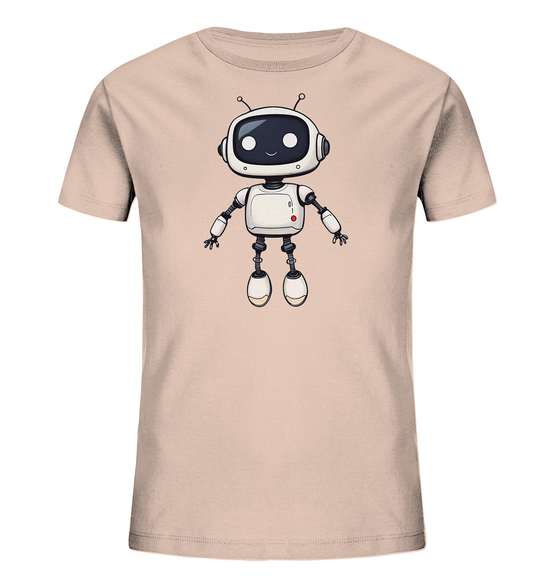 Roboterfreund mit großen Augen – Kinder-T-Shirt - Kinder Bio T-Shirt