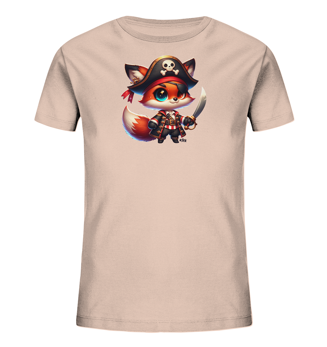 Kinder T-Shirt – Niedlicher Piratenfuchs sucht Abenteuer