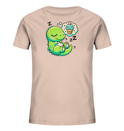 Kinder T-Shirt mit schlafendem Dino und Eiscreme-Traum