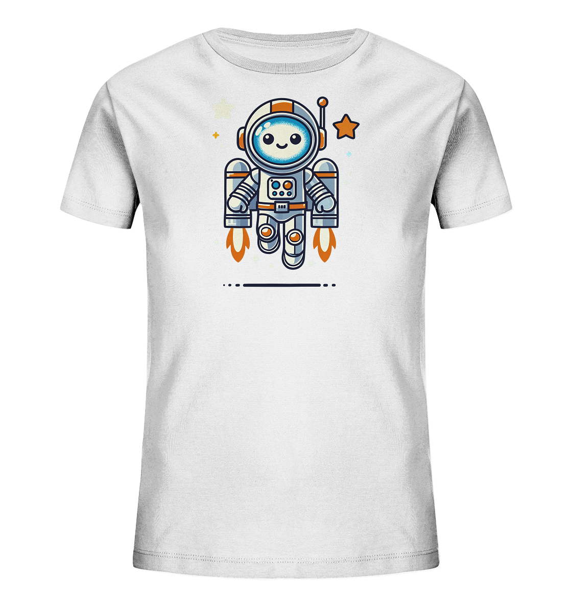 Kinder T-Shirt Astro-Roboter mit Jetpack - Kinder Bio T-Shirt