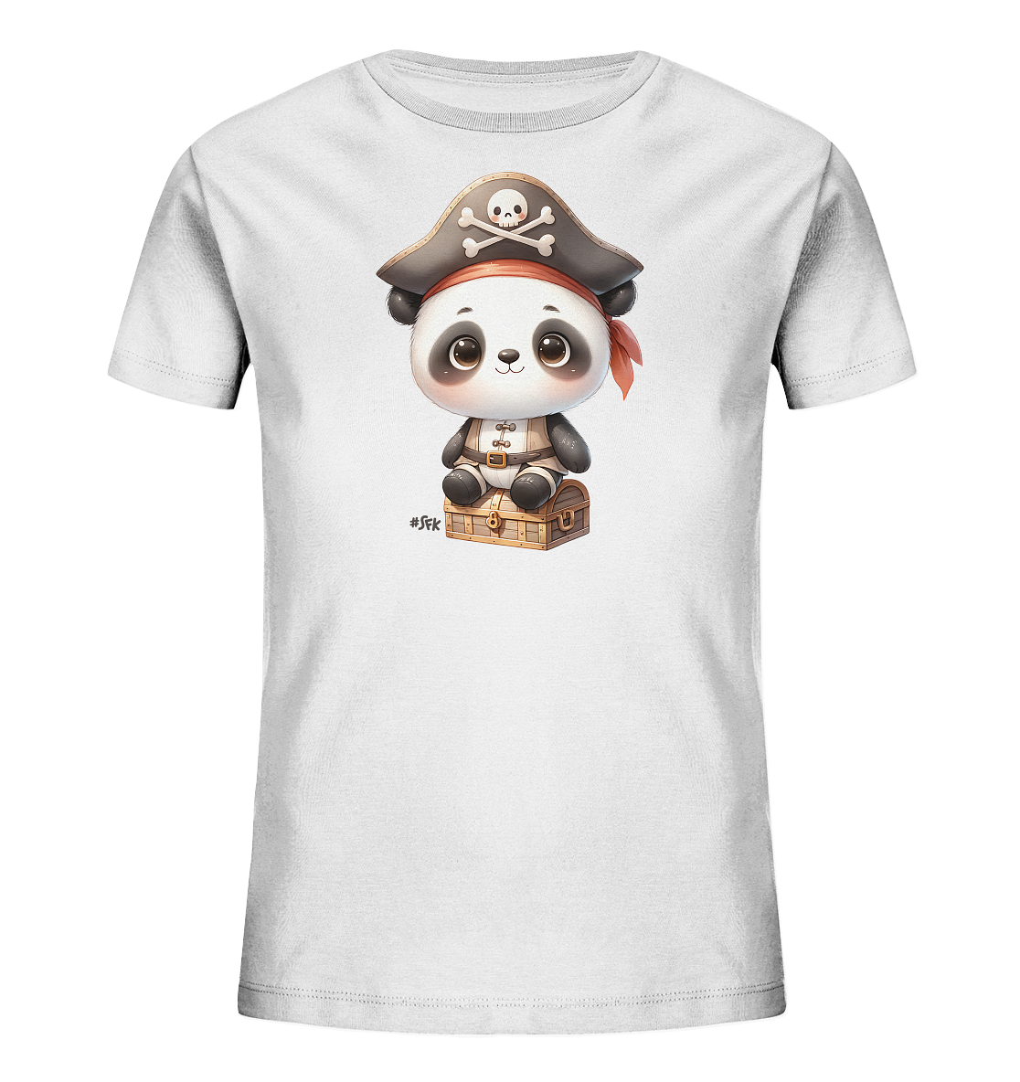 Kinder T-Shirt – Süßer Panda Pirat auf Schatz