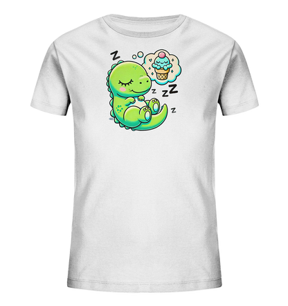 Kinder T-Shirt mit schlafendem Dino und Eiscreme-Traum