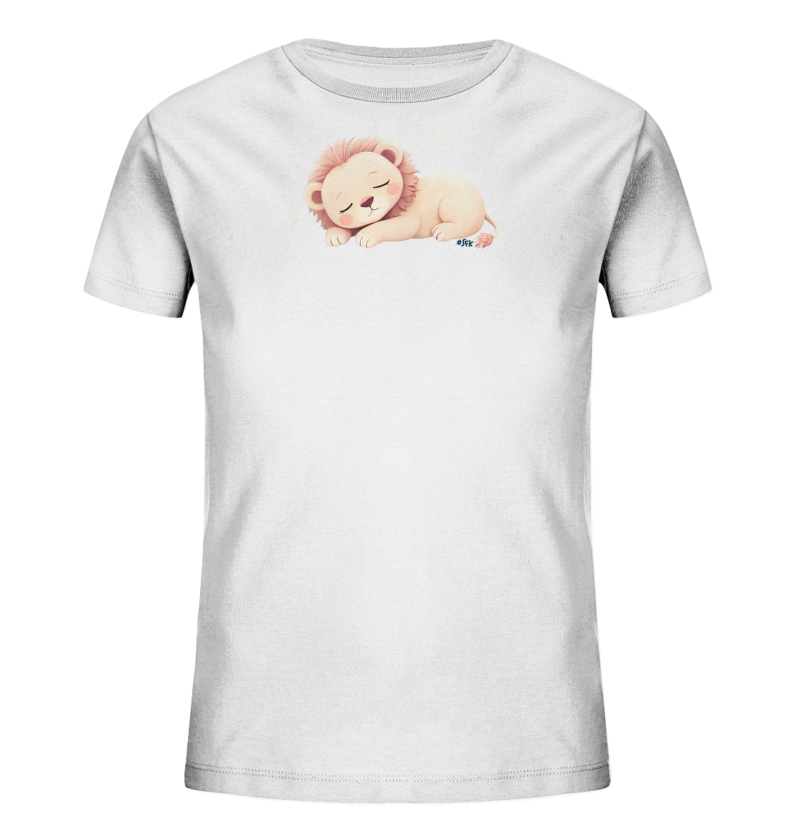Schlafendes Löwenbaby mit Sternen Kinder T-Shirt