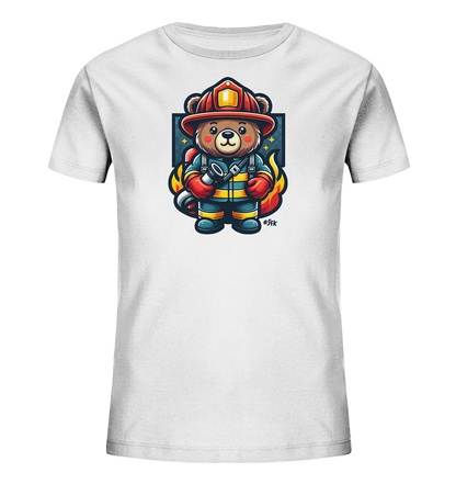 Kinder-T-Shirt mit Bär in Feuerwehrmontur