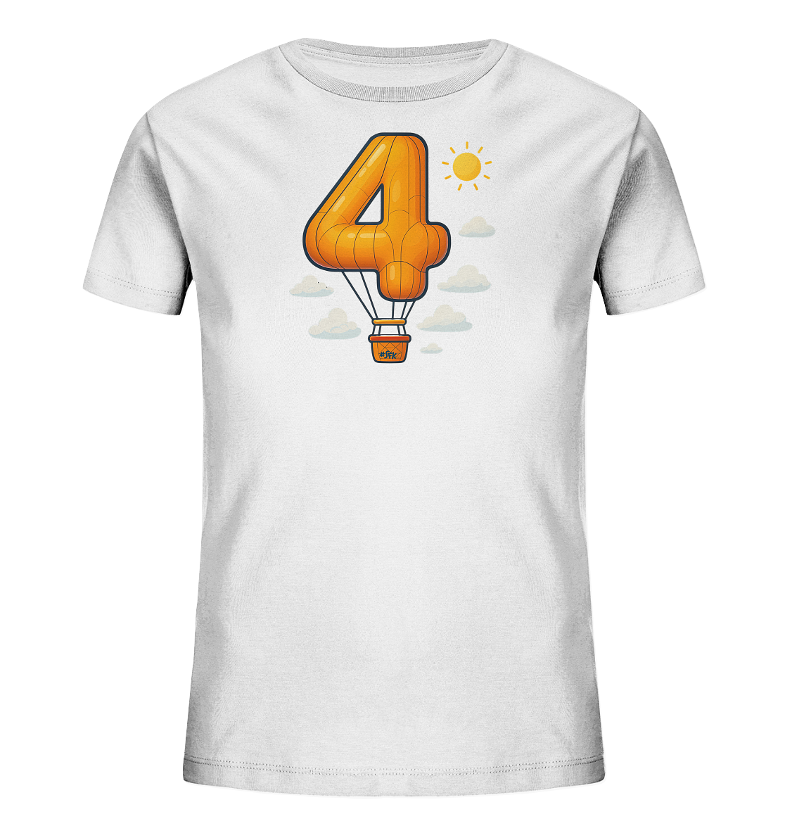 Ballon-Vier über Wolken Motiv auf Kinder T-Shirt