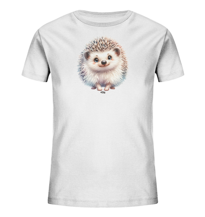 Kinder T-Shirt mit ein kleiner flauschiger Igel mit großen blauen Augen