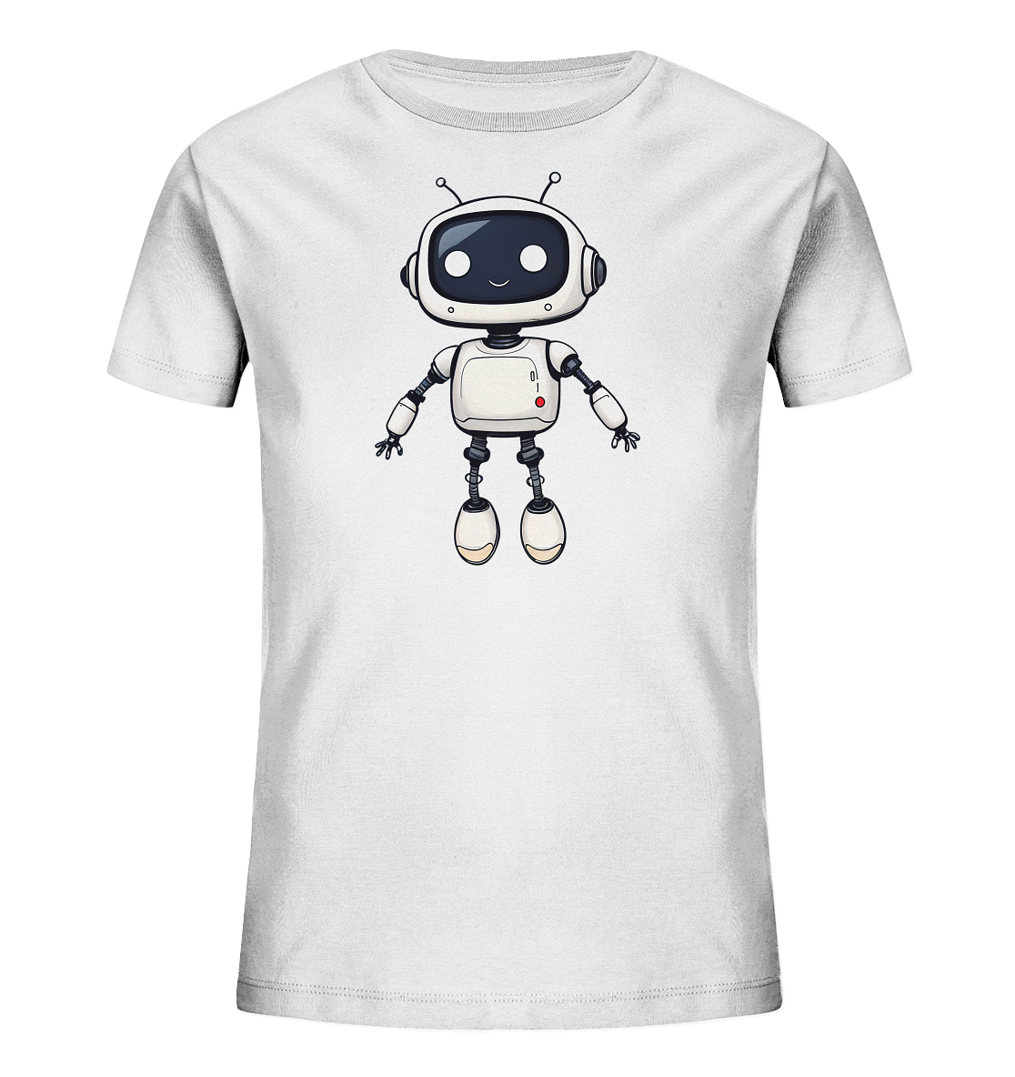Roboterfreund mit großen Augen – Kinder-T-Shirt - Kinder Bio T-Shirt