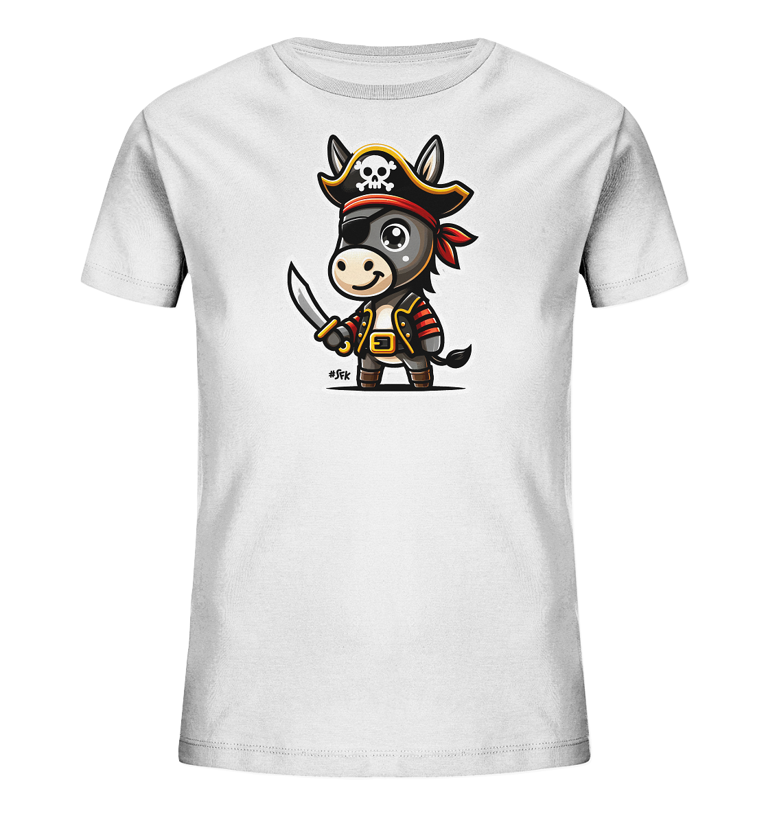 Kinder T-Shirt – Kleiner Pirat Esel mit Säbel