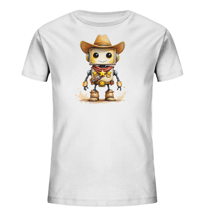Kinder-T-Shirt | Roboter-Sheriff mit Sternen - Kinder Bio T-Shirt
