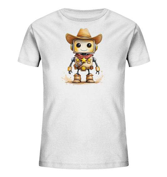 Kinder-T-Shirt | Roboter-Sheriff mit Sternen - Kinder Bio T-Shirt