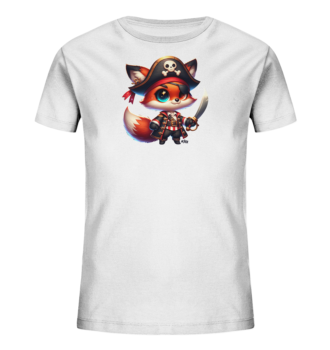 Kinder T-Shirt – Niedlicher Piratenfuchs sucht Abenteuer