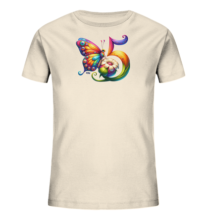 Kinder T-Shirt mit bunter Zahl 5 und Schmetterling