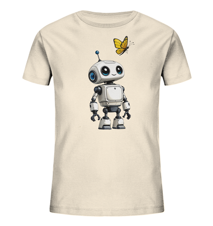 Kinder T-Shirt mit kleinem Roboter und Schmetterling