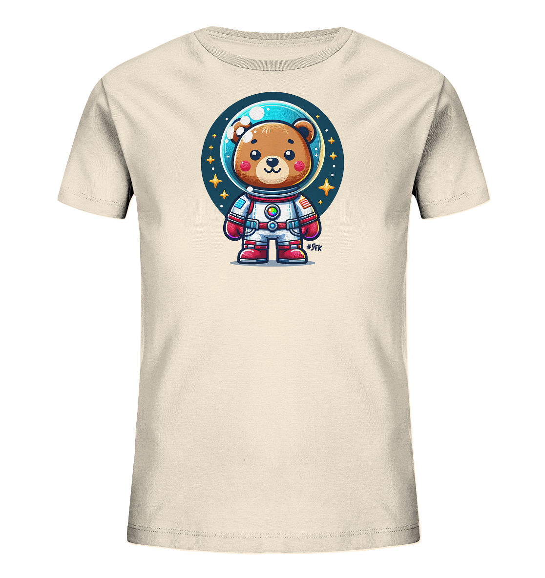 Kinder-T-Shirt mit Bär im Astronautenanzug