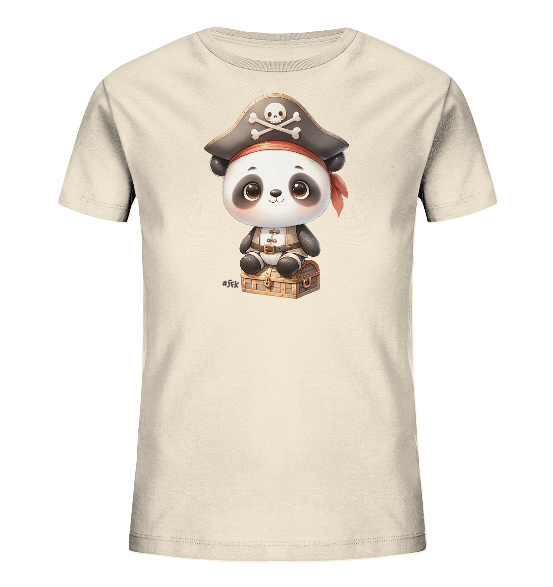Kinder T-Shirt – Süßer Panda Pirat auf Schatz