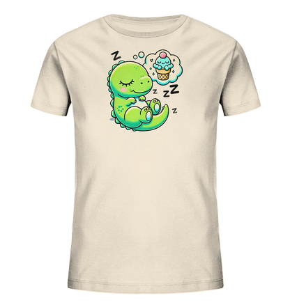 Kinder T-Shirt mit schlafendem Dino und Eiscreme-Traum