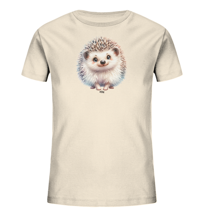 Kinder T-Shirt mit ein kleiner flauschiger Igel mit großen blauen Augen