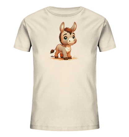 Kinder T-Shirt mit ein freundlicher Esel mit großen blauen Augen