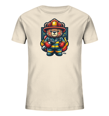 Kinder-T-Shirt mit Bär in Feuerwehrmontur