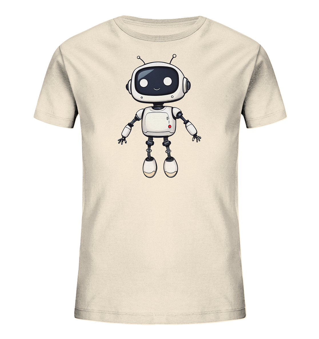 Roboterfreund mit großen Augen – Kinder-T-Shirt - Kinder Bio T-Shirt