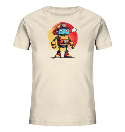 Kinder T-Shirt | Roboter mit Helm und Uhr - Kinder Bio T-Shirt