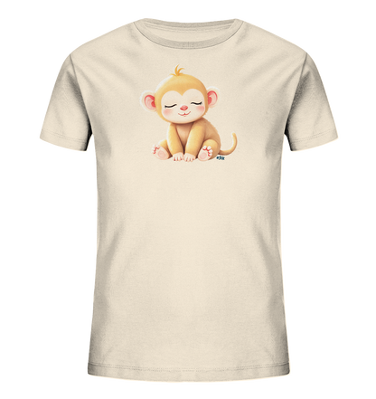 Kinder-T-Shirt mit flauschigem kleinen Affen, der friedlich schläft.