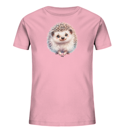 Kinder T-Shirt mit ein kleiner flauschiger Igel mit großen blauen Augen