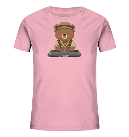 Bären-DJ mit Goldketten Motiv auf Kinder T-Shirt