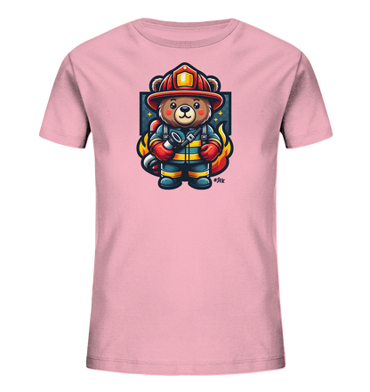 Kinder-T-Shirt mit Bär in Feuerwehrmontur