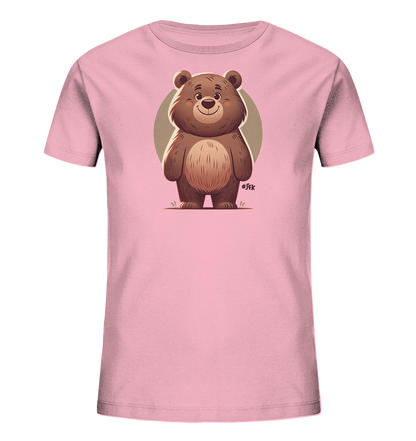 Kinder-T-Shirt mit lächelndem braunem Bären