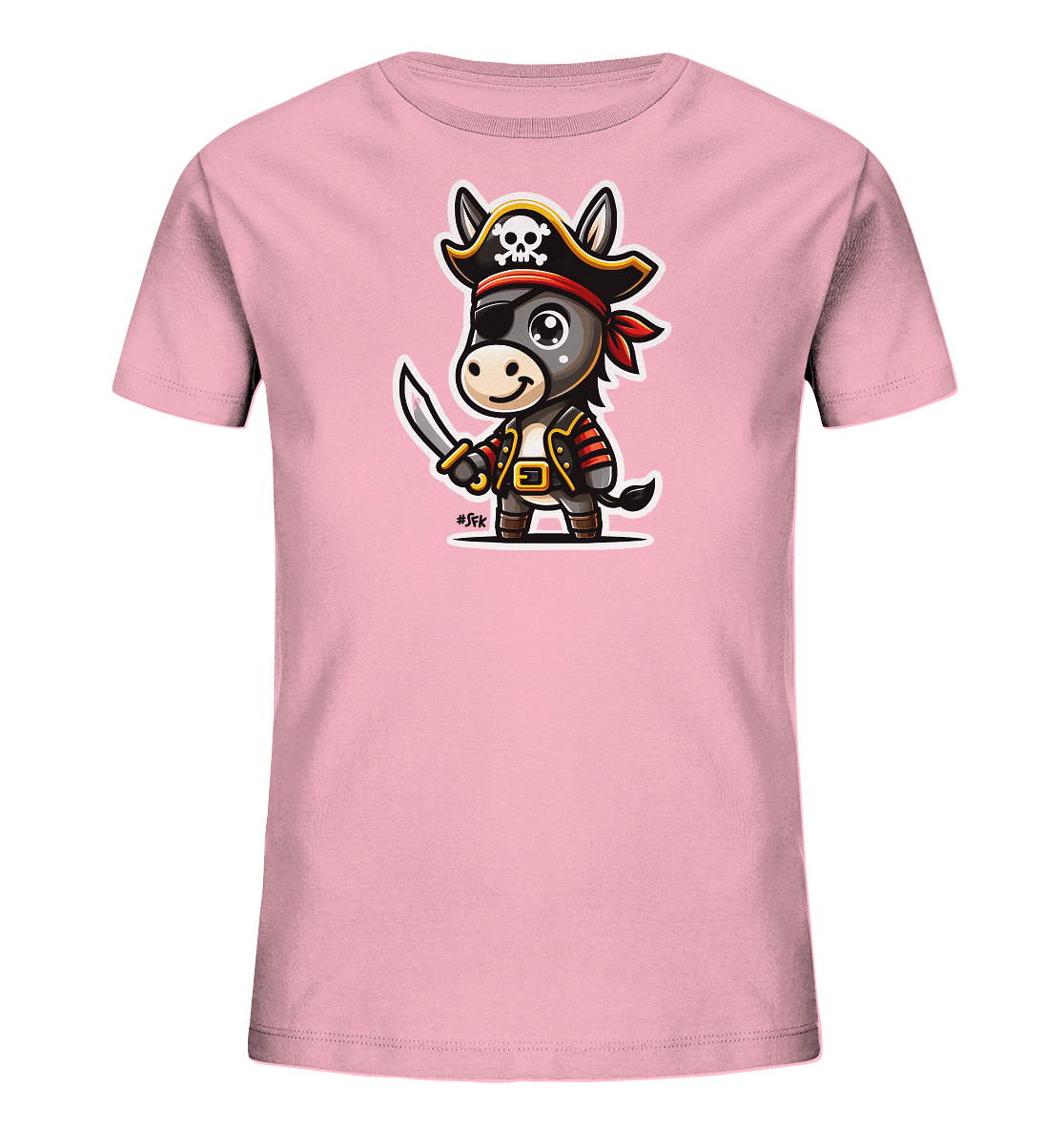 Kinder T-Shirt – Kleiner Pirat Esel mit Säbel