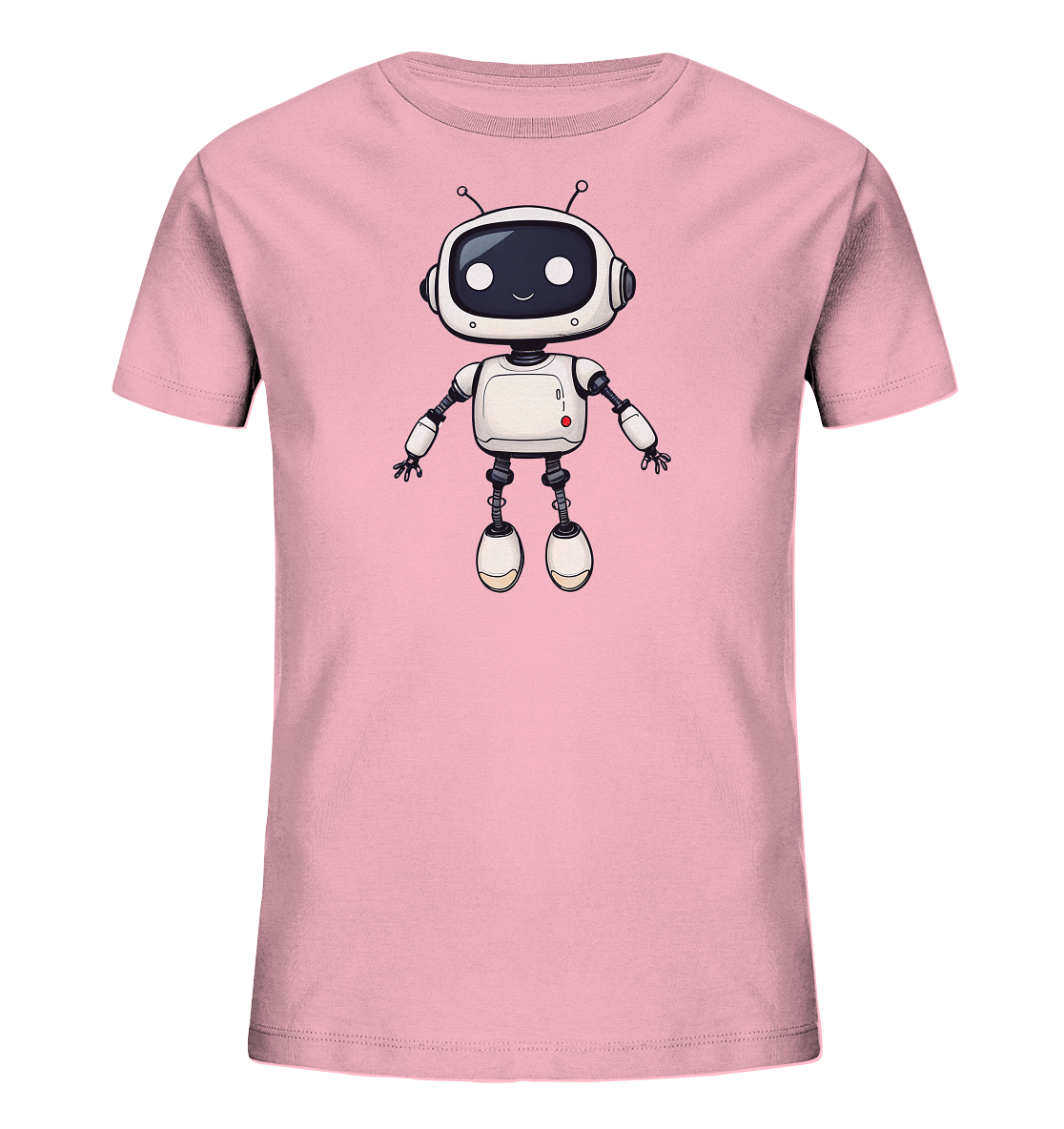 Roboterfreund mit großen Augen – Kinder-T-Shirt - Kinder Bio T-Shirt