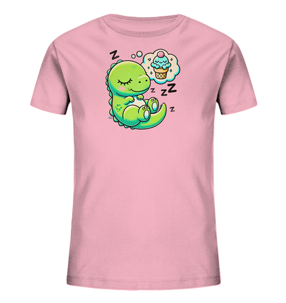 Kinder T-Shirt mit schlafendem Dino und Eiscreme-Traum