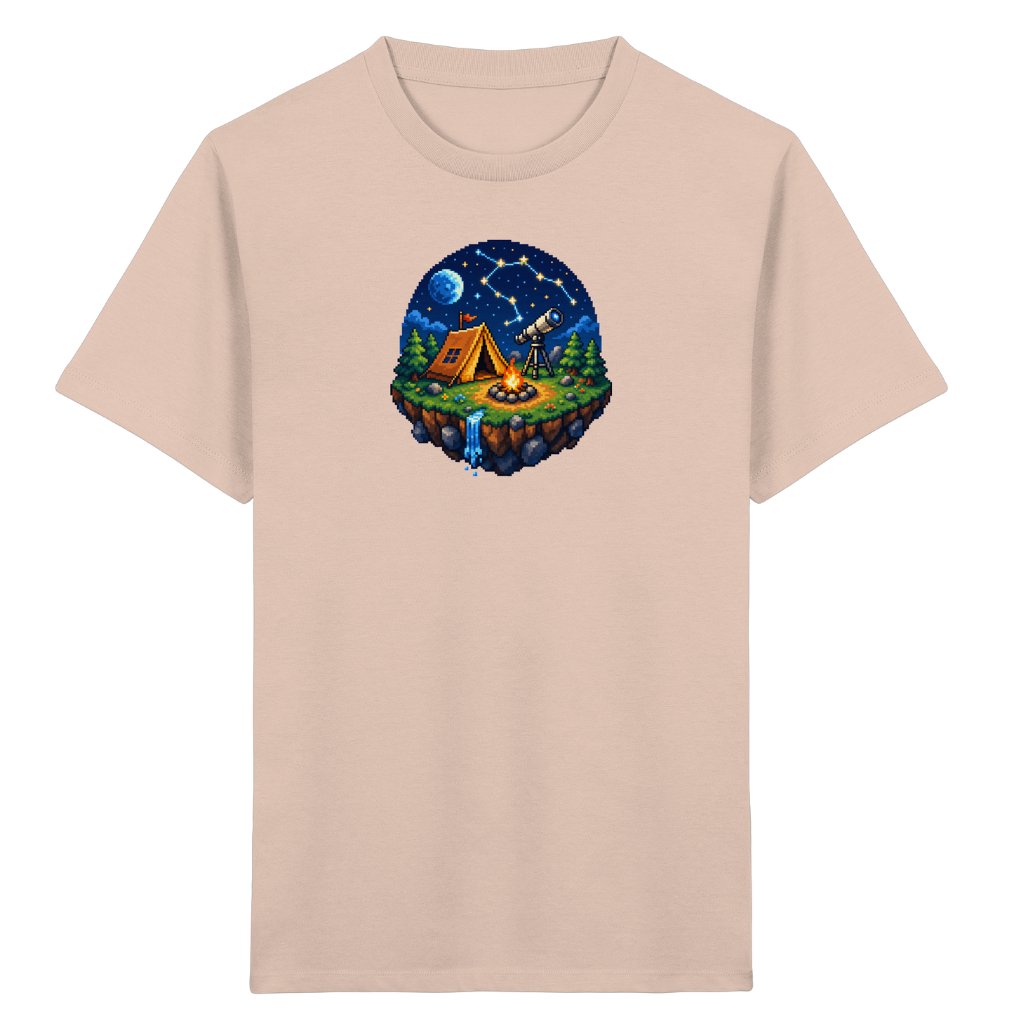 Magisches Pixel Camping Insel Abenteuer - Kinder Bio T-Shirt
