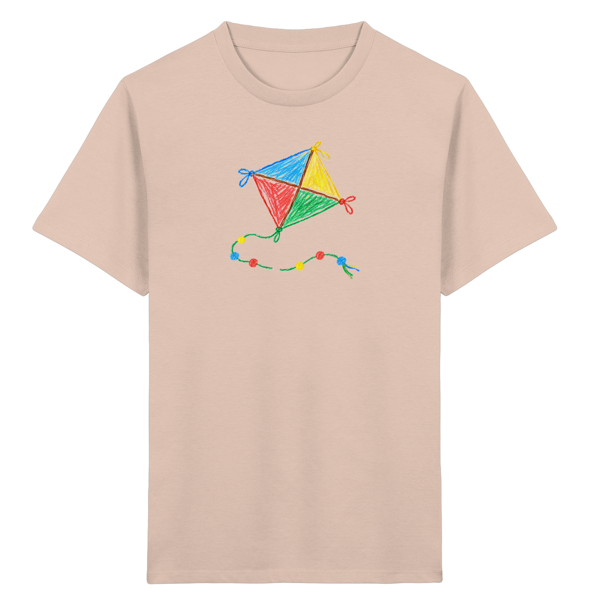 Bunter Drachen mit Knoten - Kinder Bio T-Shirt
