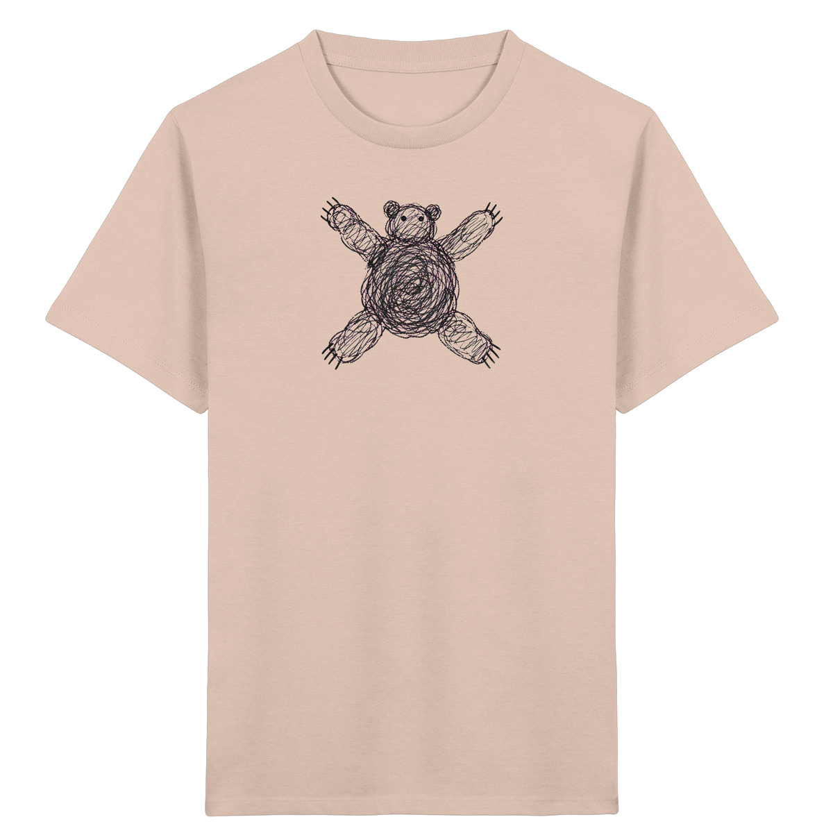 Bär von oben gezeichnet - Kinder Bio T-Shirt