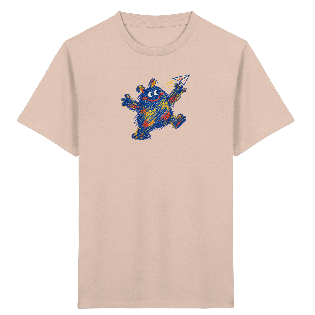 Papierfliegerwerfer Kritzelmonster Kinder Shirt - Kinder Bio T-Shirt