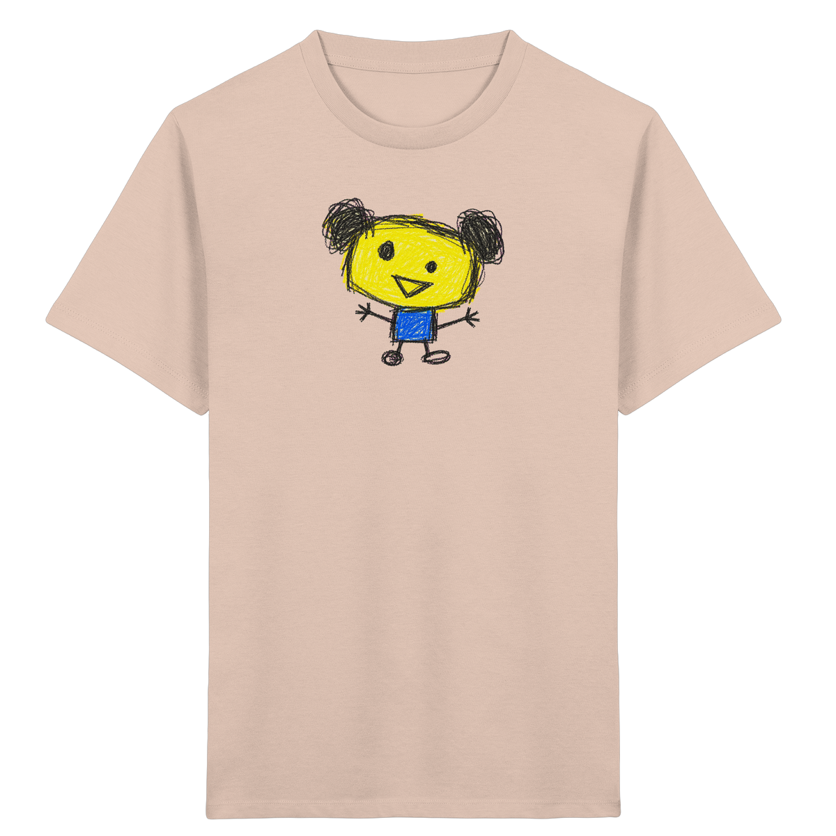 Kritzelkopf mit Doppeldutt - Kinder Bio T-Shirt