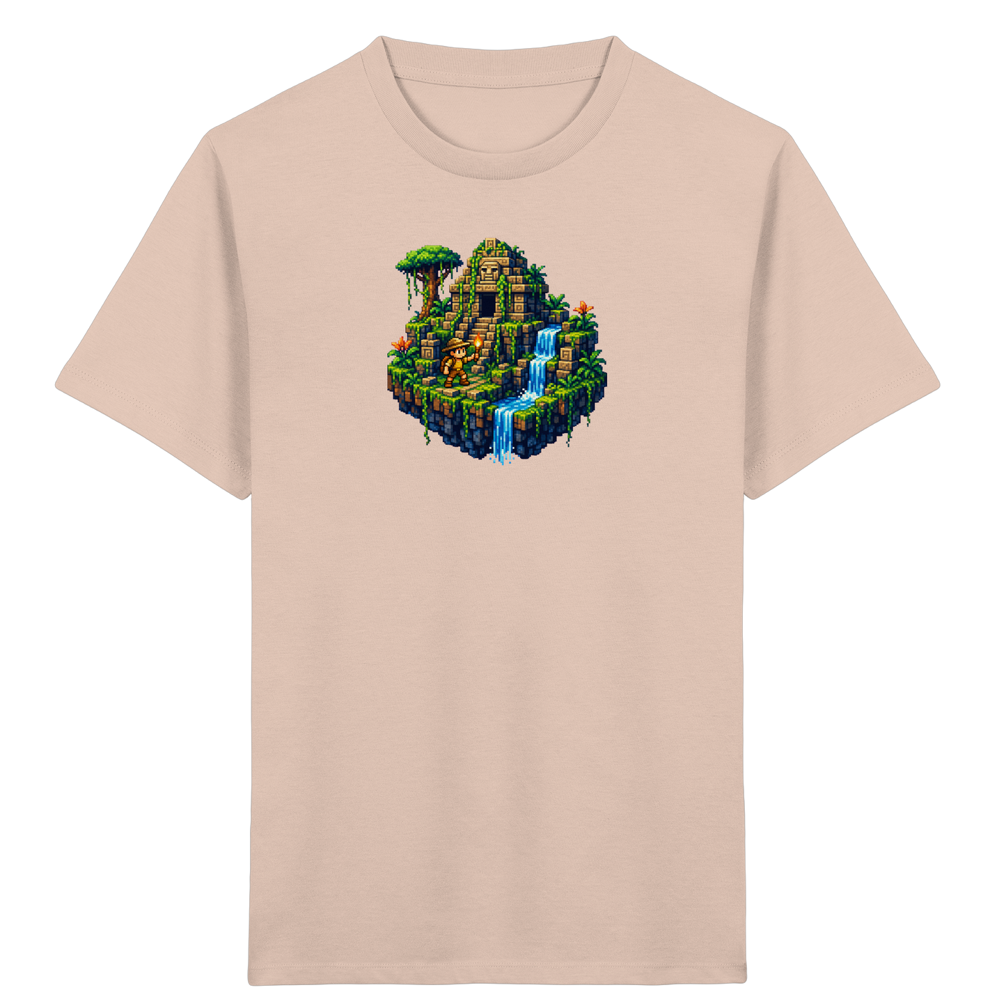Pixel Dschungel Abenteuer Kinder T-Shirt - Kinder Bio T-Shirt