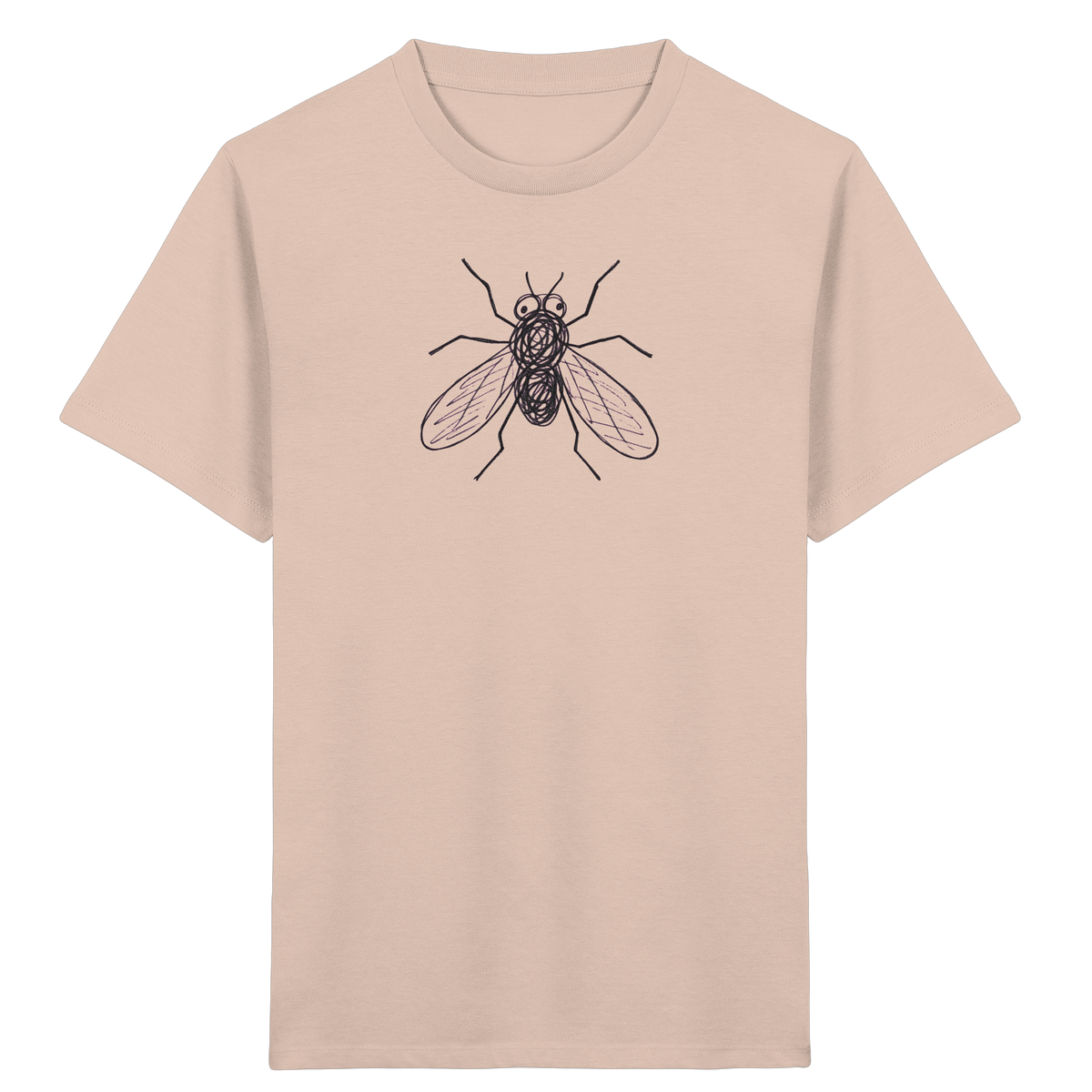 Fliege von oben gezeichnet - Kinder Bio T-Shirt