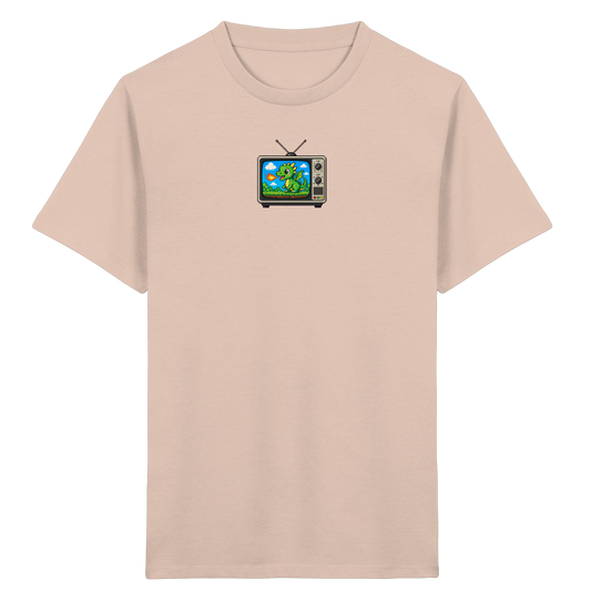 Pixel Drache im Retro TV Shirt - Kinder Bio T-Shirt