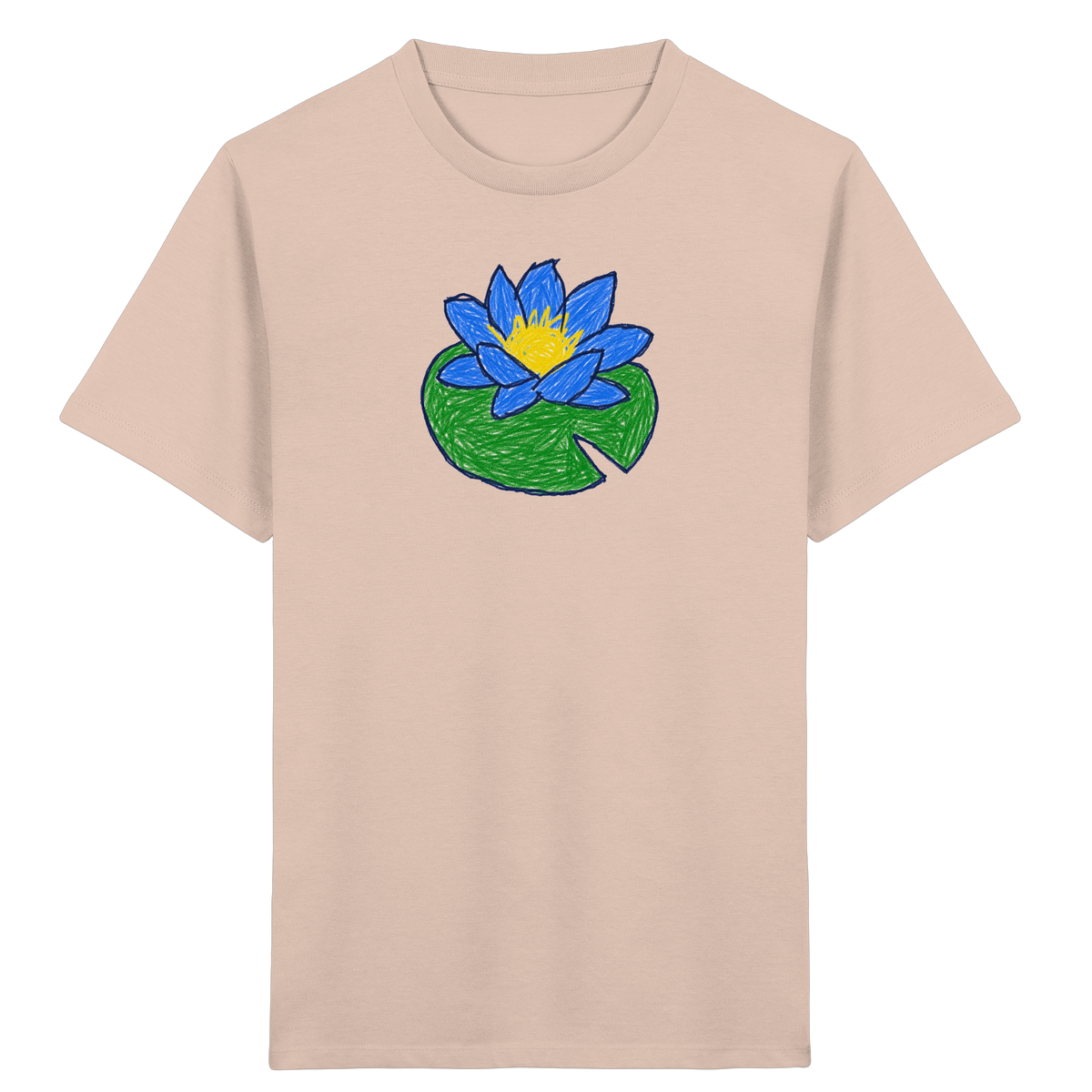 Kritzel Wasserlilie Kinder Shirt - Kinder Bio T-Shirt